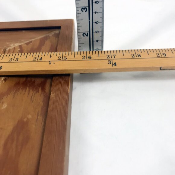 Vintage Flamingos Picture Copper relief and Wood framed 50s 60s MCM - Picture 8 of 8